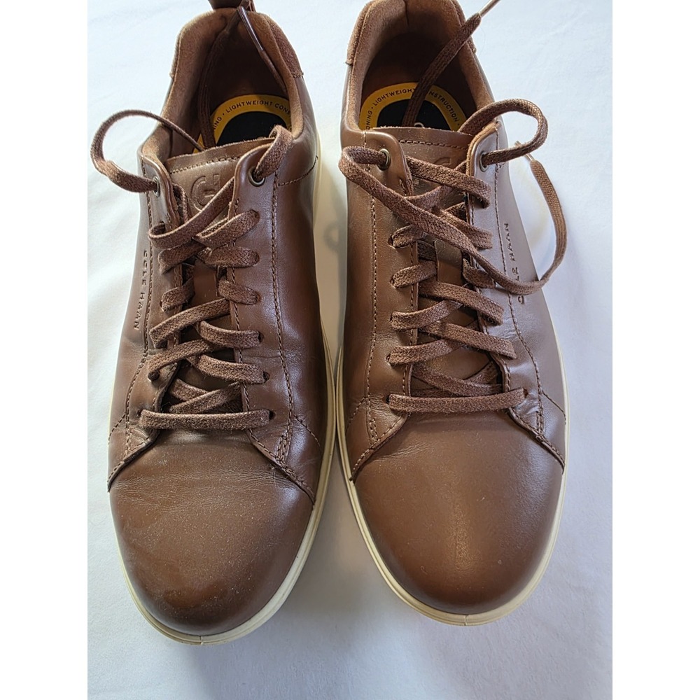 Cole Haan Mens C26521 Tan Leather Lace Up Sneaker Shoes Size 8M